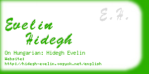 evelin hidegh business card